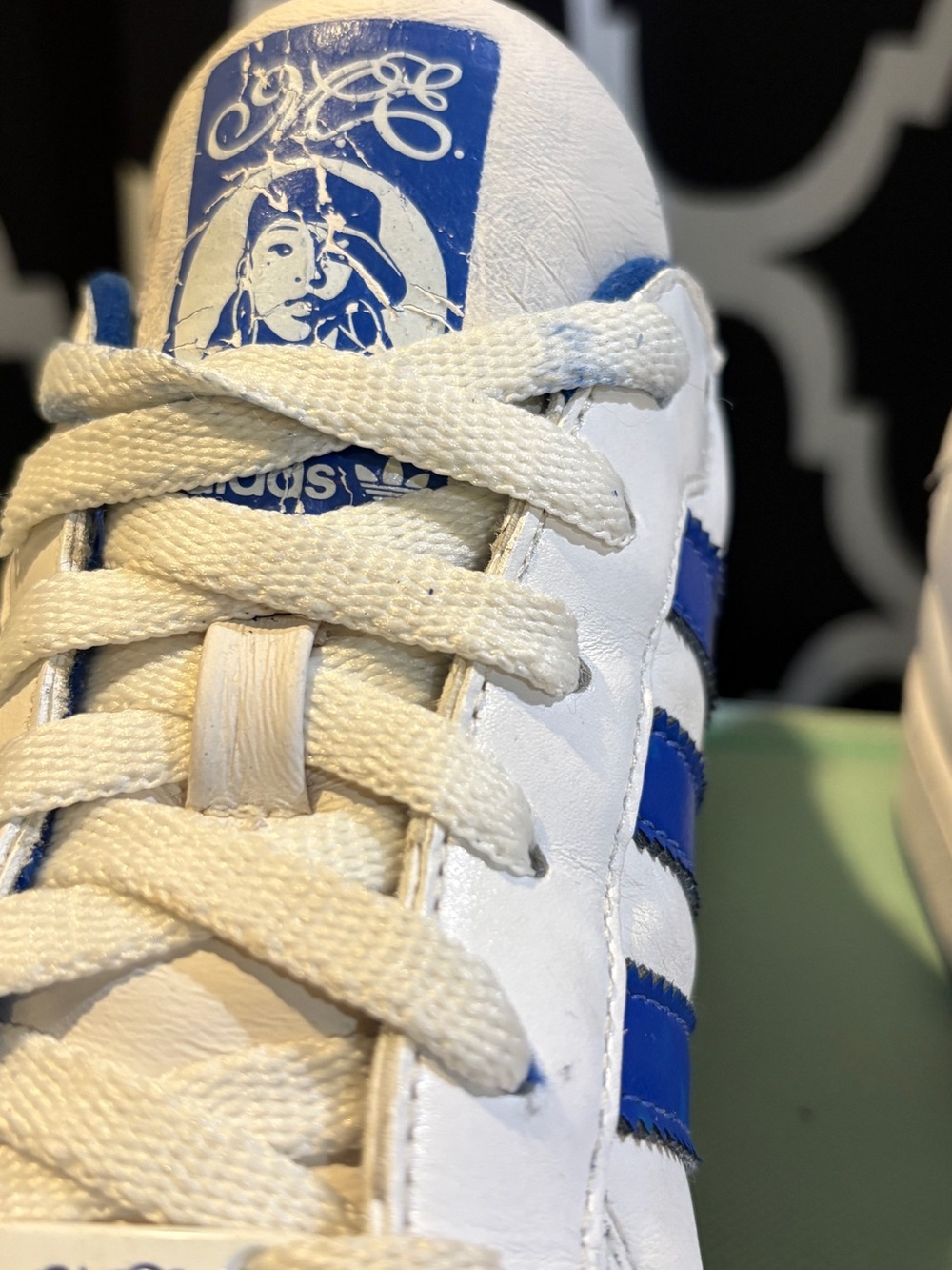Adidas Respect M.E. Missy Elliott Sneakers White Blue Y2K Women’s SZ 8 - Picture 12 of 12